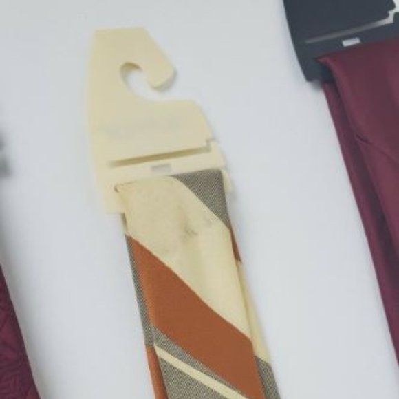 Vintage Mens Fashion Casual Dress Tie 4 Bronzini in Graphic Retro Stripes - Picture 10 of 10